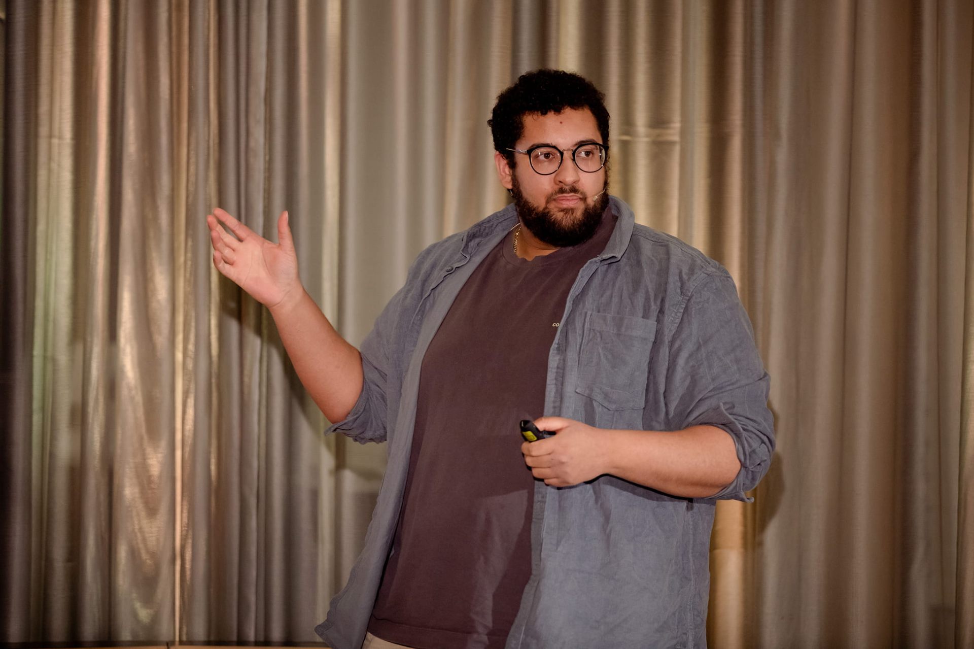 James speaking